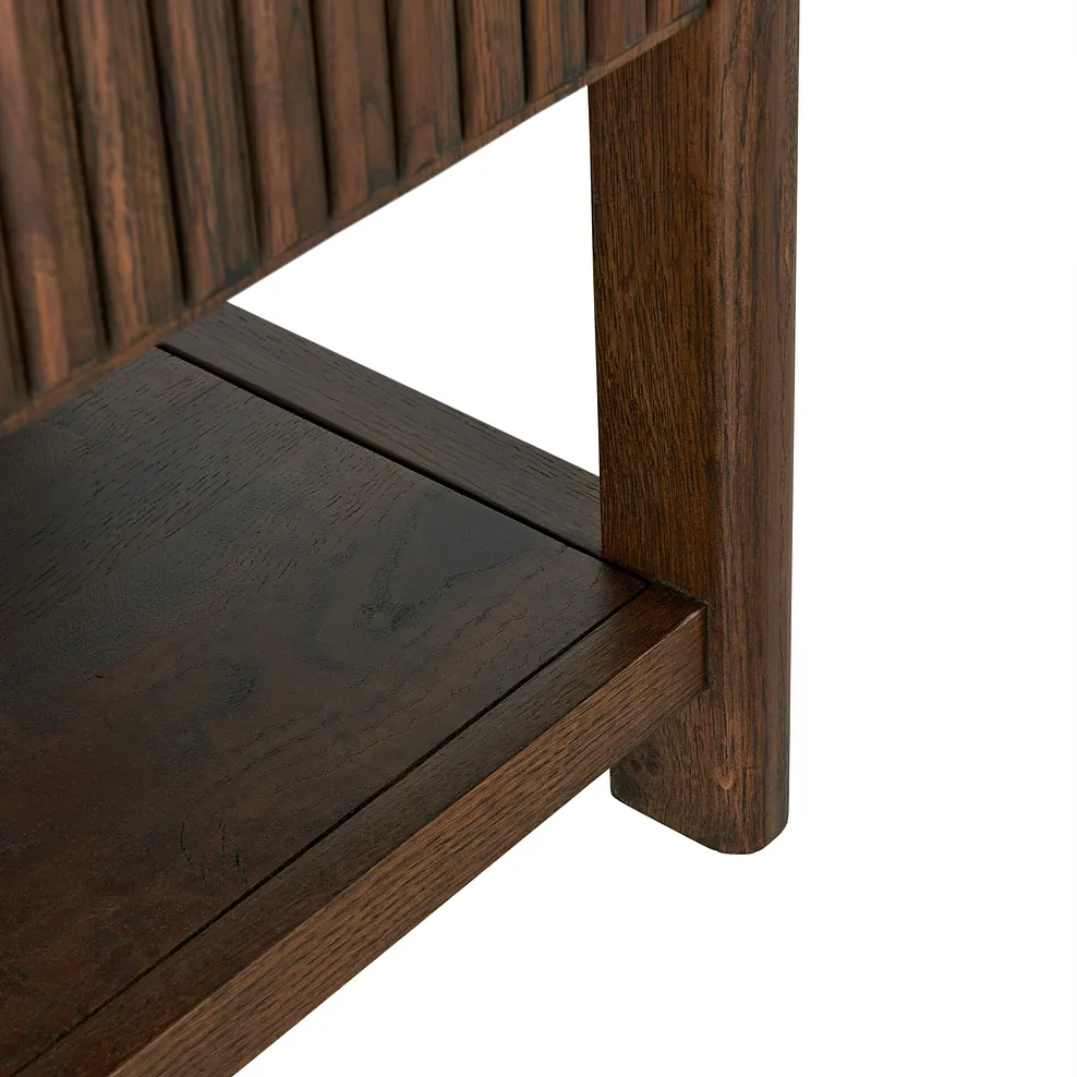 OLIVER Side Table Dark Oak & Black Marble - Image 9