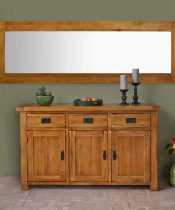 EMMA 180CM WALL MIRROR Rustic Solid Oak