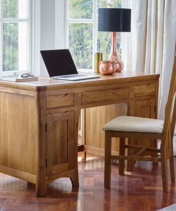 ORRICK Desk Rustic Solid Oak