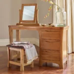 ORRICK Dressing Table Rustic Solid Oak