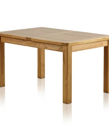 ORRICK 4ft 7" Extending Dining Table with 6 Chairs Rustic Solid Oak