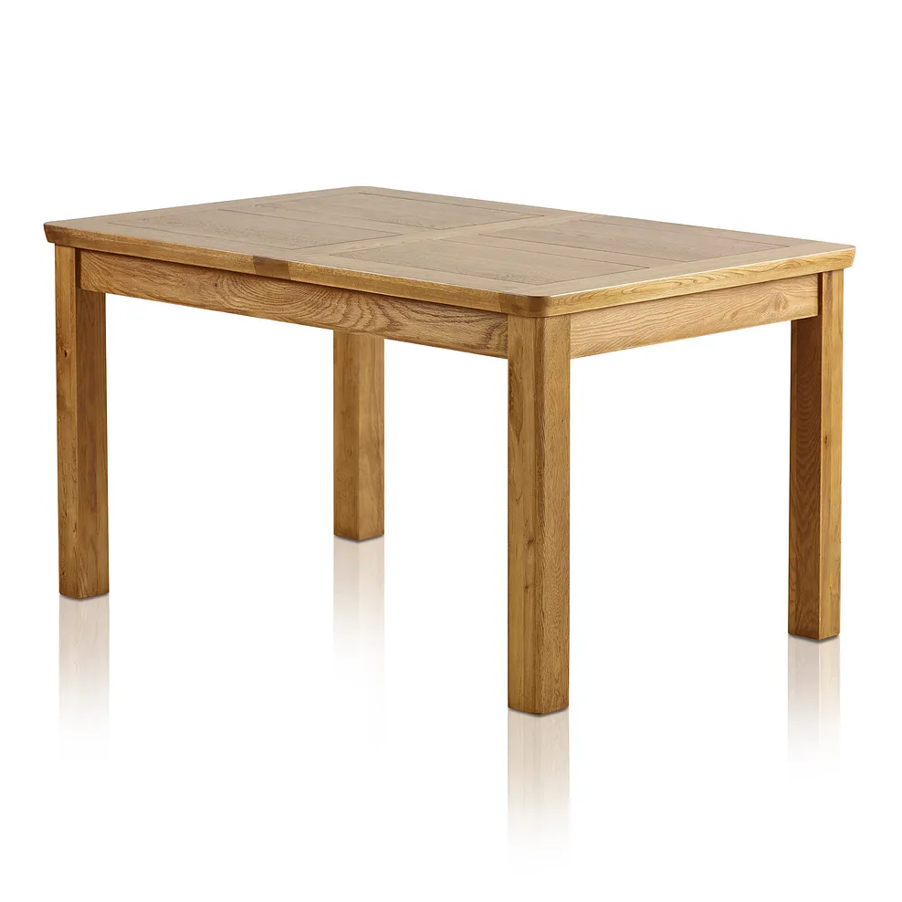 ORRICK Extending Dining Table with 6 Chairs Rustic Solid Oak - Image 3