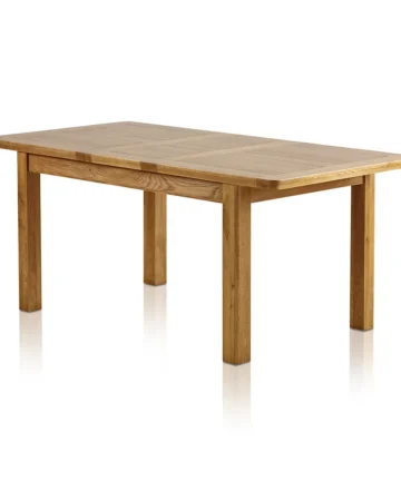 ORRICK 6-8 Seater Extendable Dining Table Rustic Solid Oak