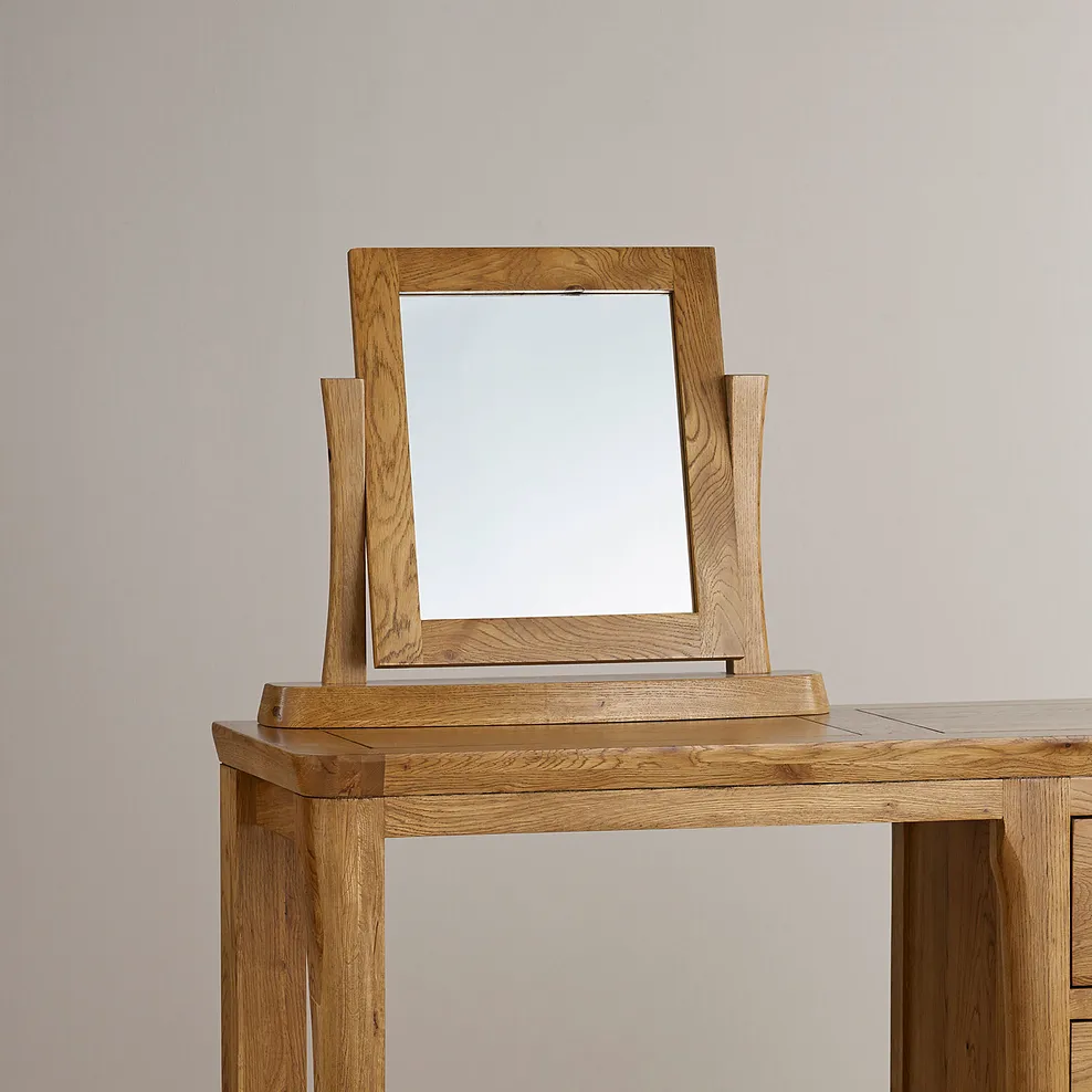ORRICK Dressing Table Mirror Rustic Solid Oak