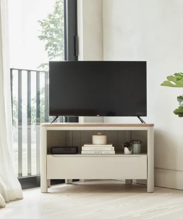 OTTO Corner TV Unit Smoked Oak & Painted