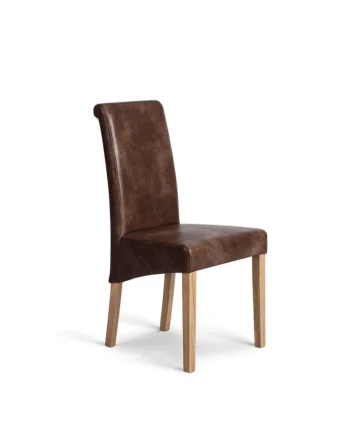 OTTO Extending Dining Table with 4 Chairs Smoked Oak & Painted