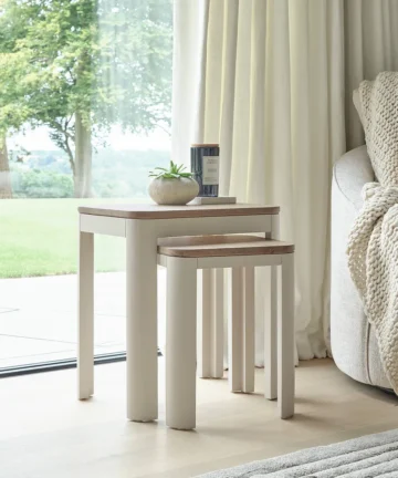 OTTO Nest of Tables Smoked Oak & Painted