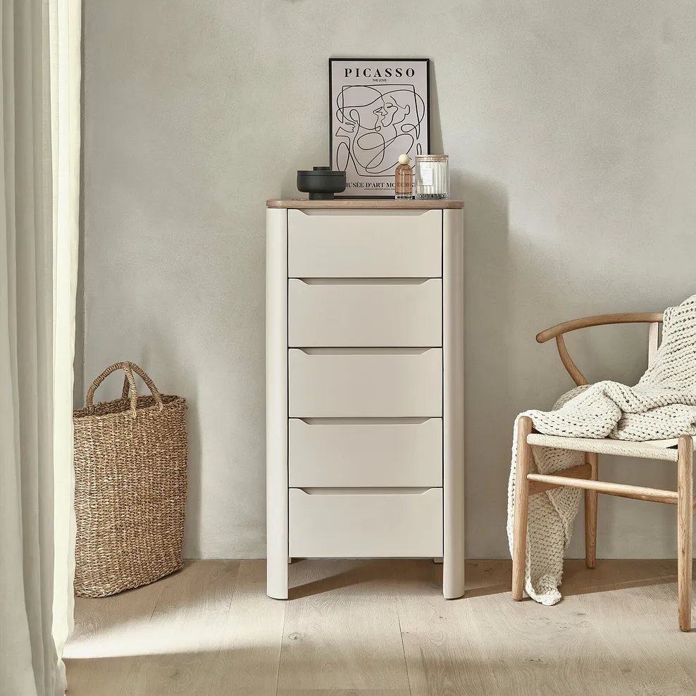 OTTO Tallboy Smoked Oak & Painted