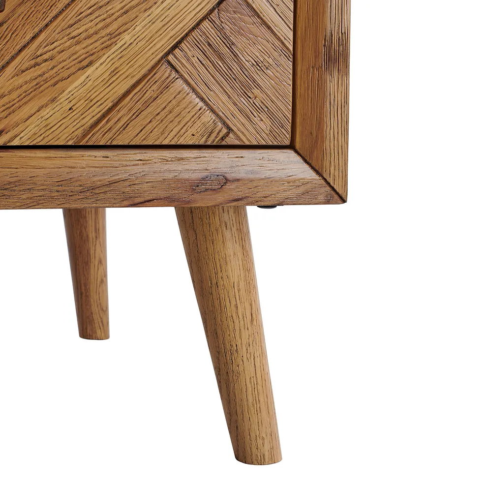 PARQUET Double Wardrobe Brushed & Glazed Solid Oak - Image 7