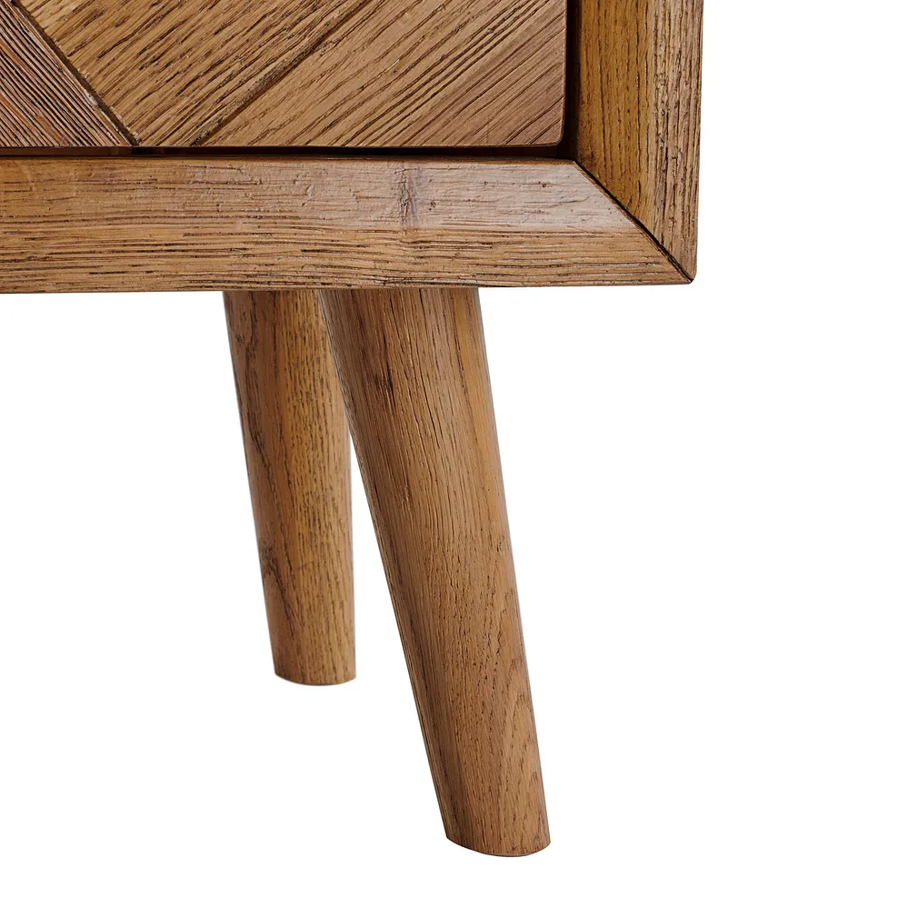PARQUET Tall Bookcase Brushed & Glazed Solid Oak - Image 5