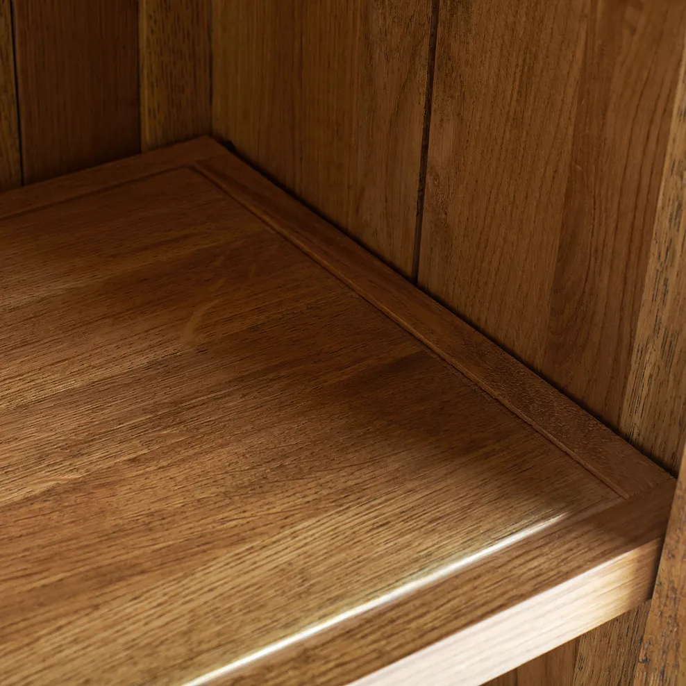 PARQUET Tall Bookcase Brushed & Glazed Solid Oak - Image 6