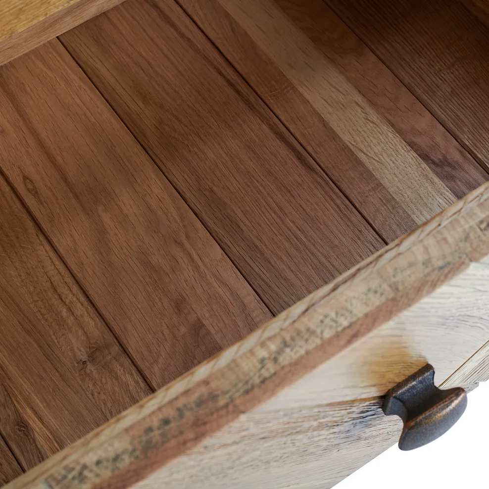 PARQUET Tall Bookcase Brushed & Glazed Solid Oak - Image 7
