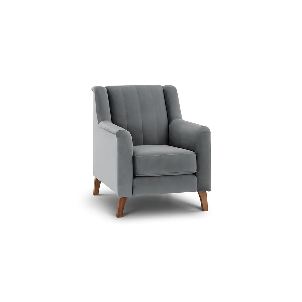 PORTER Armchair Silver Fabric - Image 2