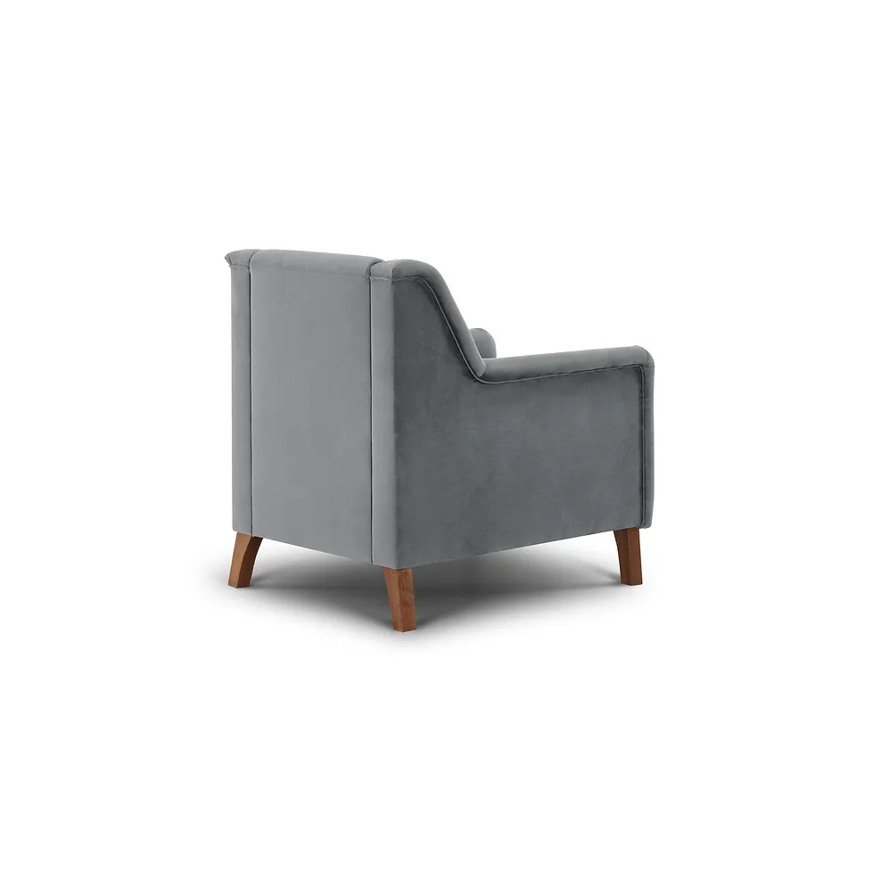 PORTER Armchair Silver Fabric - Image 3