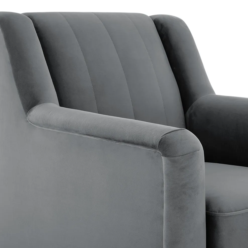 PORTER Armchair Silver Fabric - Image 7