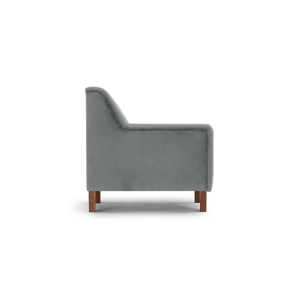 PORTER Armchair Silver Fabric - Image 4