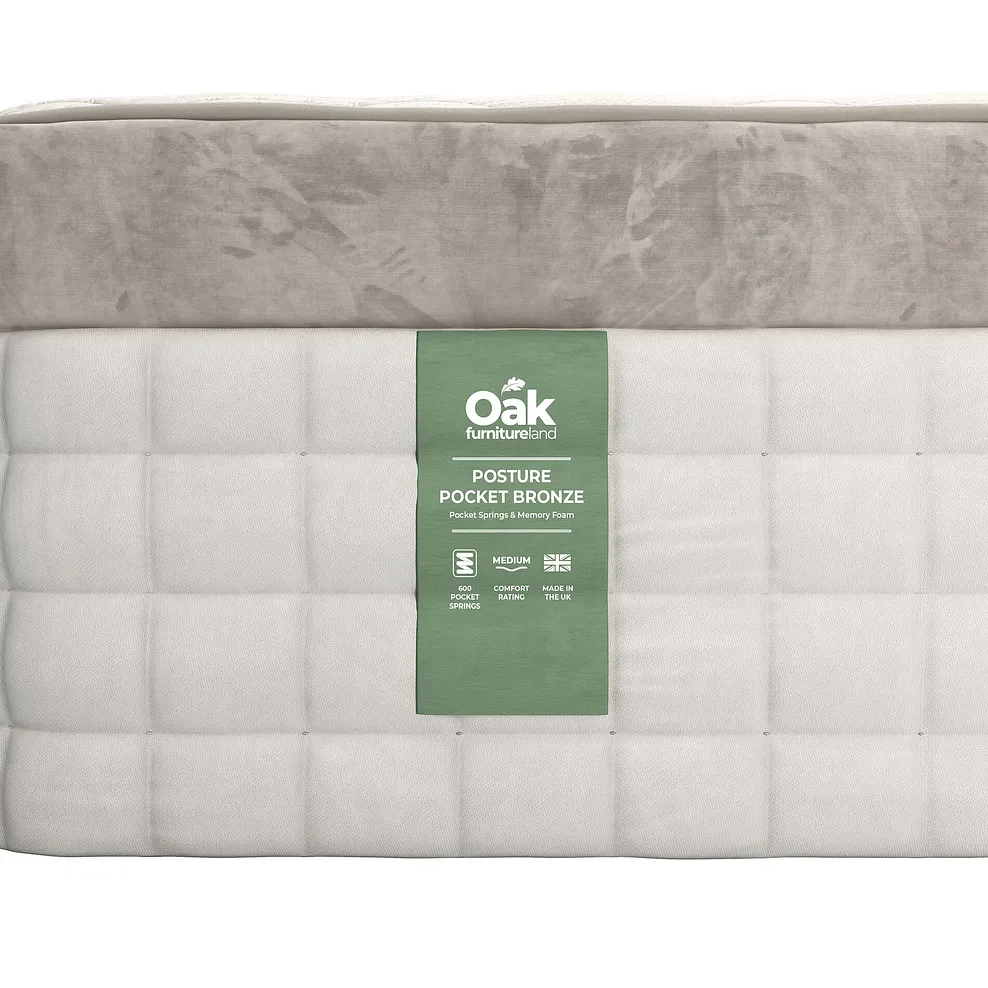 POSTURE POCKET MATTRESSES Single Mattress Bronze 600 Pocket Spring- Med - Image 3