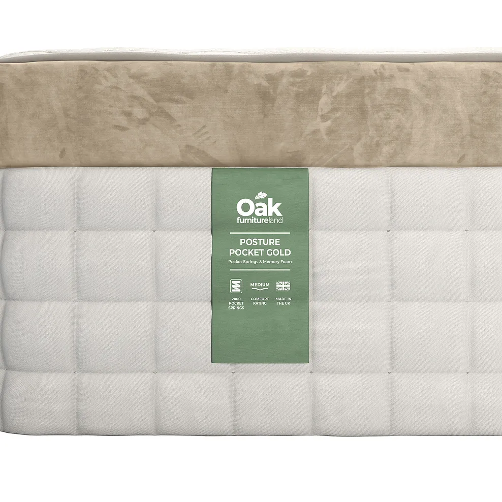 POSTURE POCKET MATTRESSES Double Mattress Gold 2000 Pocket Spring- Med - Image 3