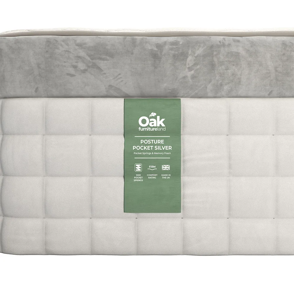 POSTURE POCKET MATTRESSES Double Mattress Silver 1000 Pocket Spring- Fir - Image 3
