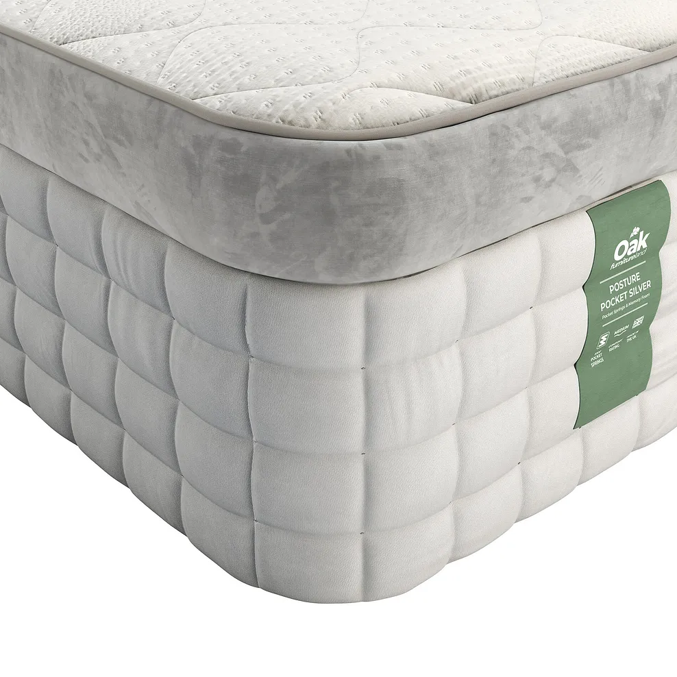 POSTURE POCKET MATTRESSES Single Mattress Silver 1000 Pocket Spring- Med