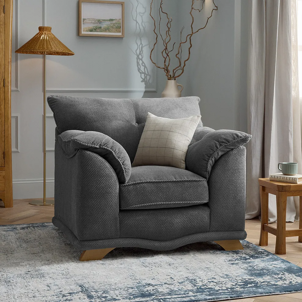 RAVELLO Armchair Aero Charcoal Fabric - Image 3