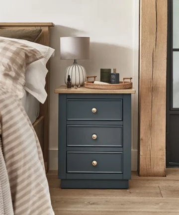 RICHMOND Bedside Table Solid Oak & Painted