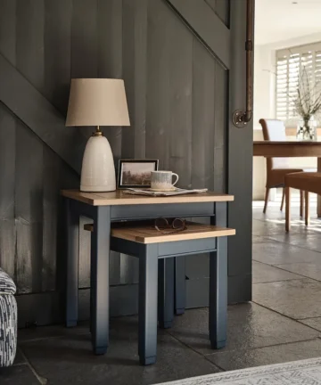 RICHMOND Nest of Tables Solid Oak & Painted