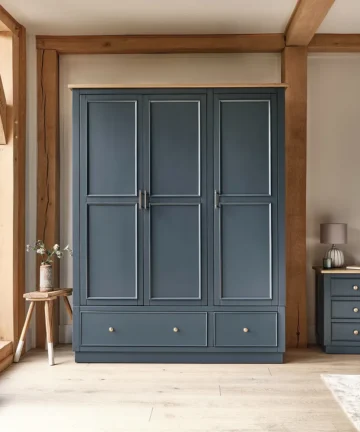 RICHMOND Triple Wardrobe Solid Oak & Painted