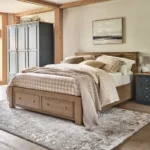 RICHMOND King-size Storage Bed Solid Oak