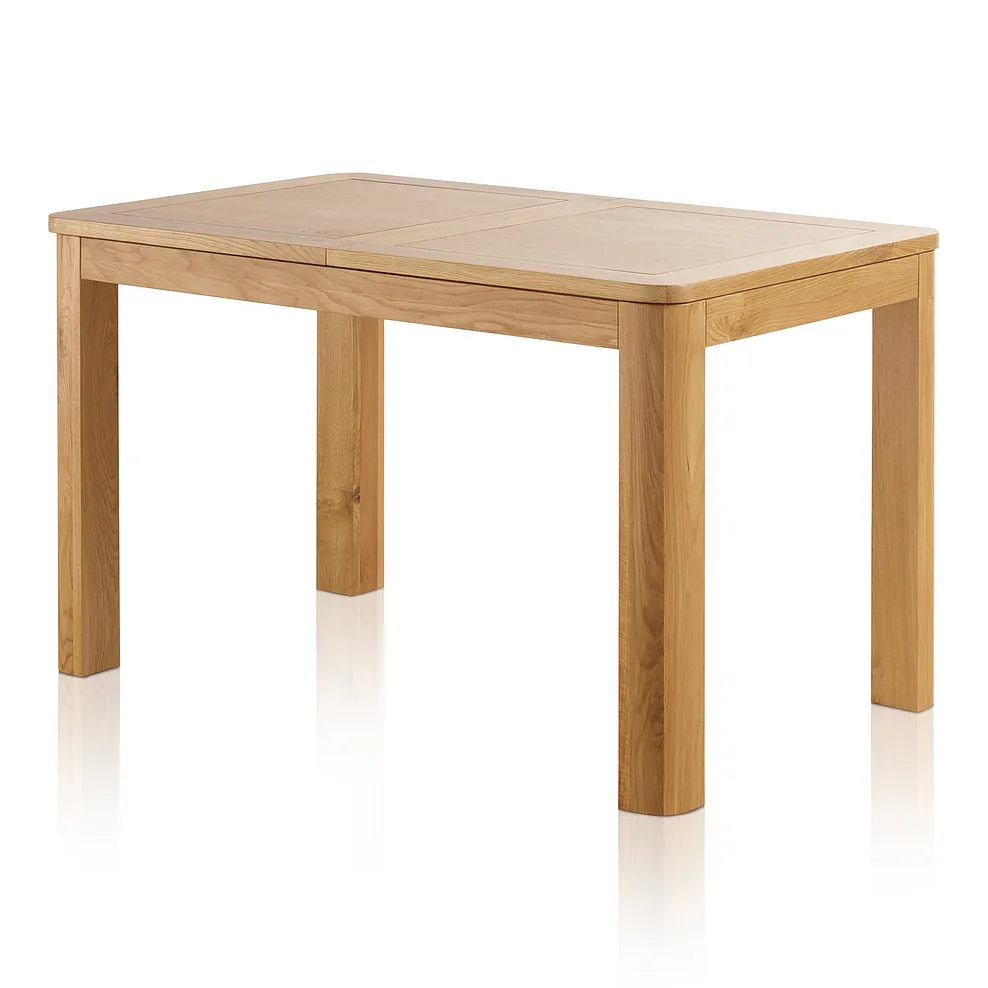 ROMSEY 4ft 3" Extending Dining Table with 4 Chairs Natural Solid Oak - Image 7