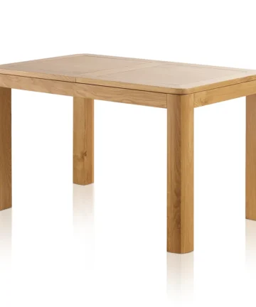 ROMSEY 4ft3" Extending Dining Table with 4 Chairs Natural Solid Oak