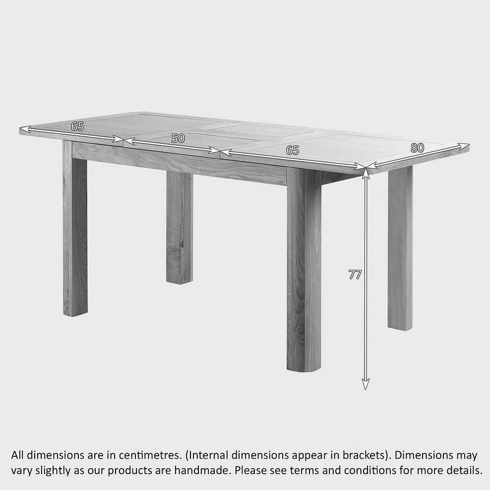 ROMSEY 4ft3" Extending Dining Table with 6 Chairs Natural Solid Oak - Image 7