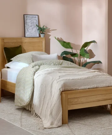 ROMSEY Single Bed Natural Solid Oak