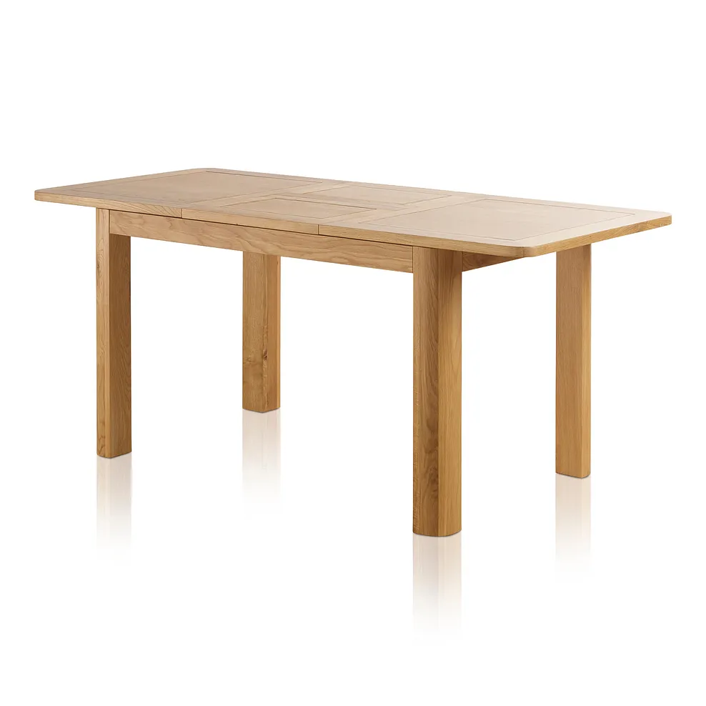 ROMSEY Extending Dining Table with 4 Chairs Natural Solid Oak - Image 3