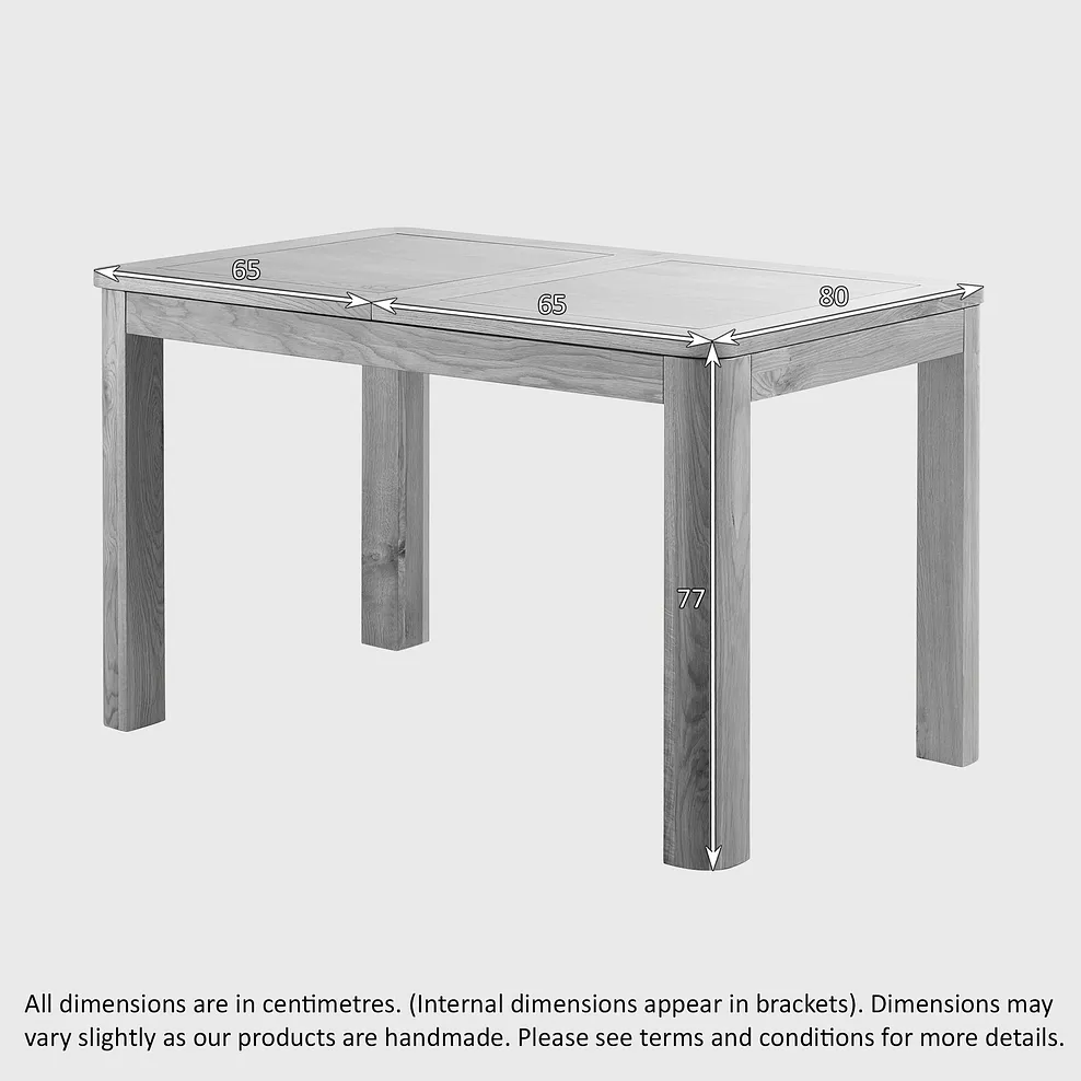 ROMSEY Extending Dining Table with 4 Chairs Natural Solid Oak - Image 9