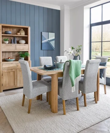 ROMSEY 6-8 Seater Extendable Dining Table Natural Solid Oak