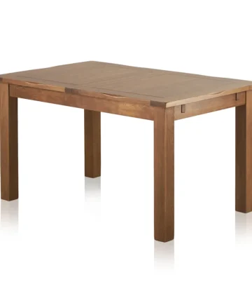 RUSHMERE Extending Dining Table with 4 Chairs Rustic Oak