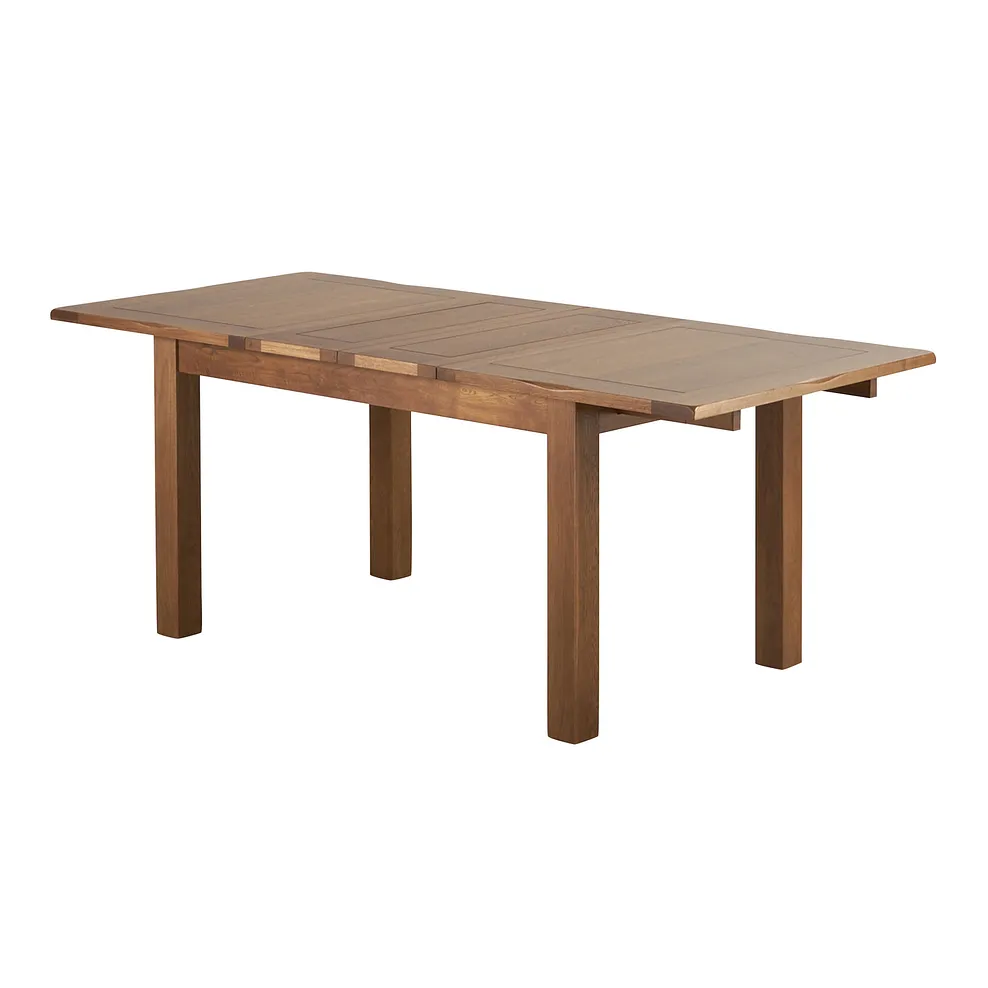 RUSHMERE 6ft Extending Dining Table with 4 Chairs Rustic Solid Oak - Image 3