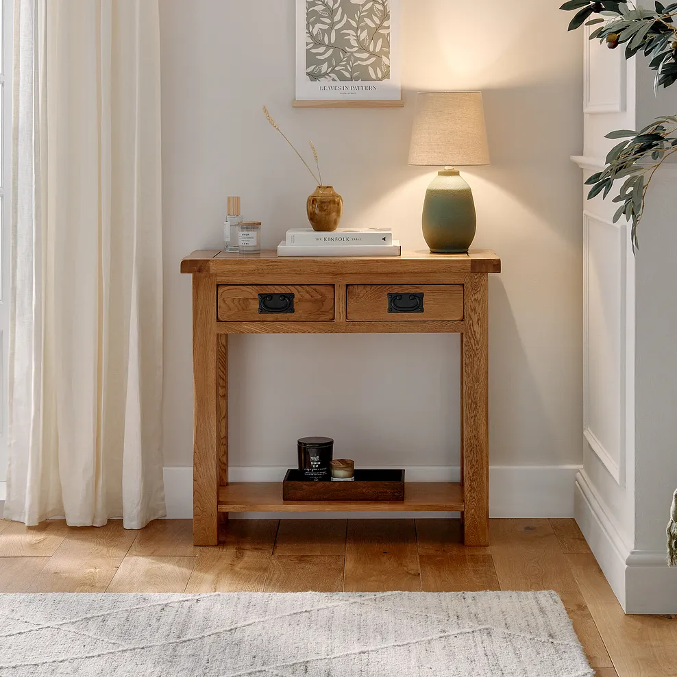 ORIGINAL RUSTIC Console Table Rustic Solid Oak