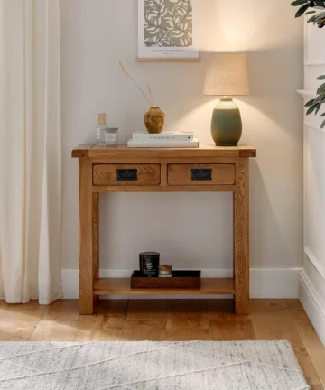 ORIGINAL RUSTIC Console Table Rustic Solid Oak