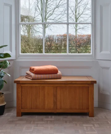 ORIGINAL RUSTIC Blanket Box Rustic Solid Oak