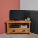 ORIGINAL RUSTIC Corner TV Unit Rustic Solid Oak