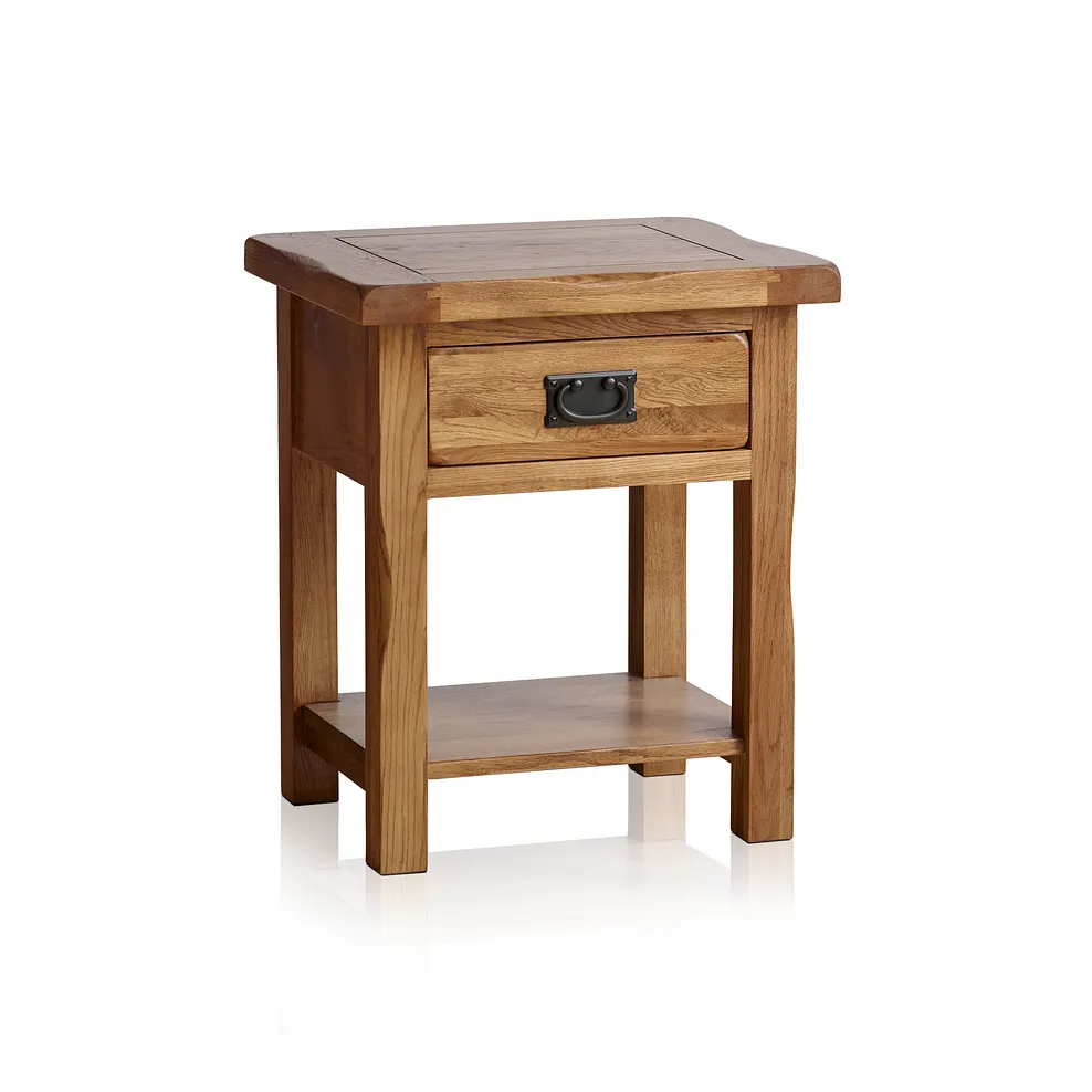 ORIGINAL RUSTIC Side Table Rustic Solid Oak - Image 3