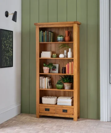 ORIGINAL RUSTIC Tall Bookcase Rustic Solid Oak