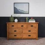 ORIGINAL RUSTIC 7 Drawer Chest Rustic Solid Oak