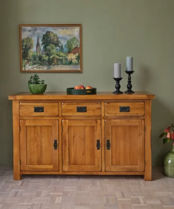 ORIGINAL RUSTIC Large Sideboard Rustic Solid Oak