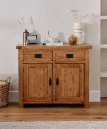 ORIGINAL RUSTIC Small Sideboard Rustic Solid Oak