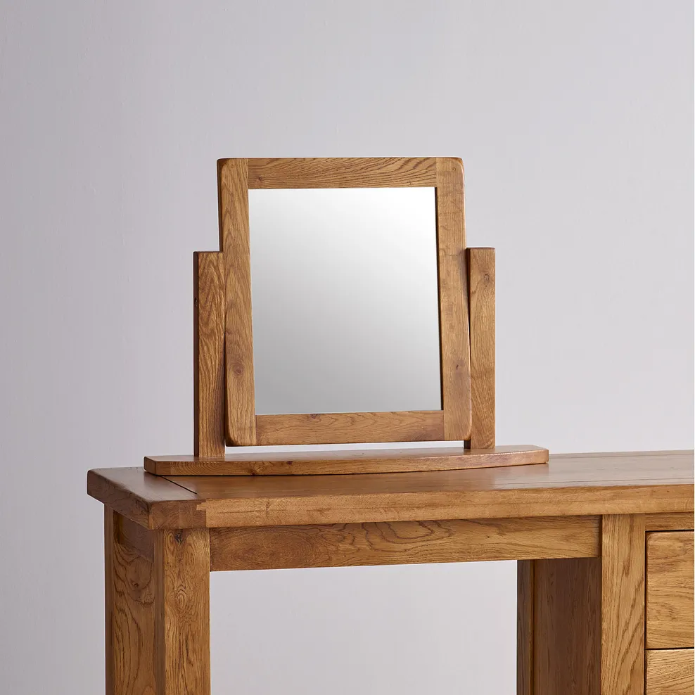 ORIGINAL RUSTIC Dressing Table Mirror Rustic Solid Oak - Image 3