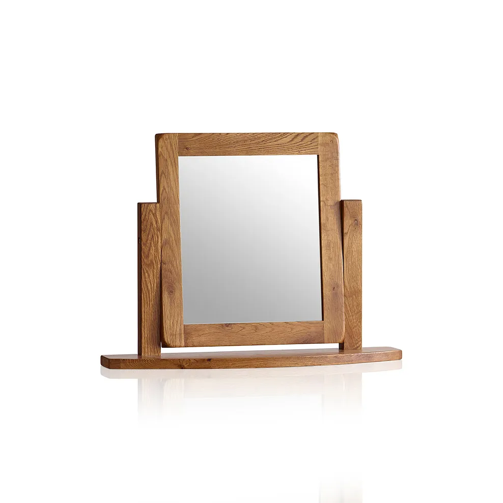 ORIGINAL RUSTIC Dressing Table Mirror Rustic Solid Oak - Image 2