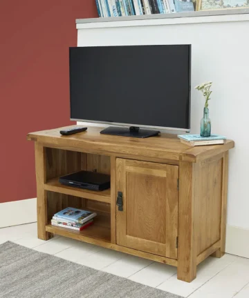 ORIGINAL RUSTIC Small TV Unit Rustic Solid Oak